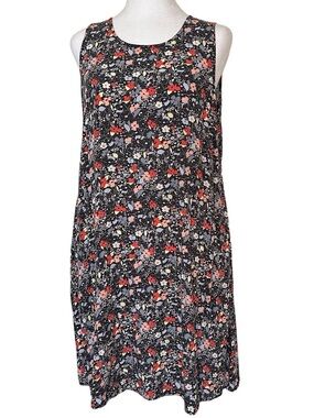Gap Women’s A-Line Swing Dress Size M Sleeveless Pullover Floral Multicolor
